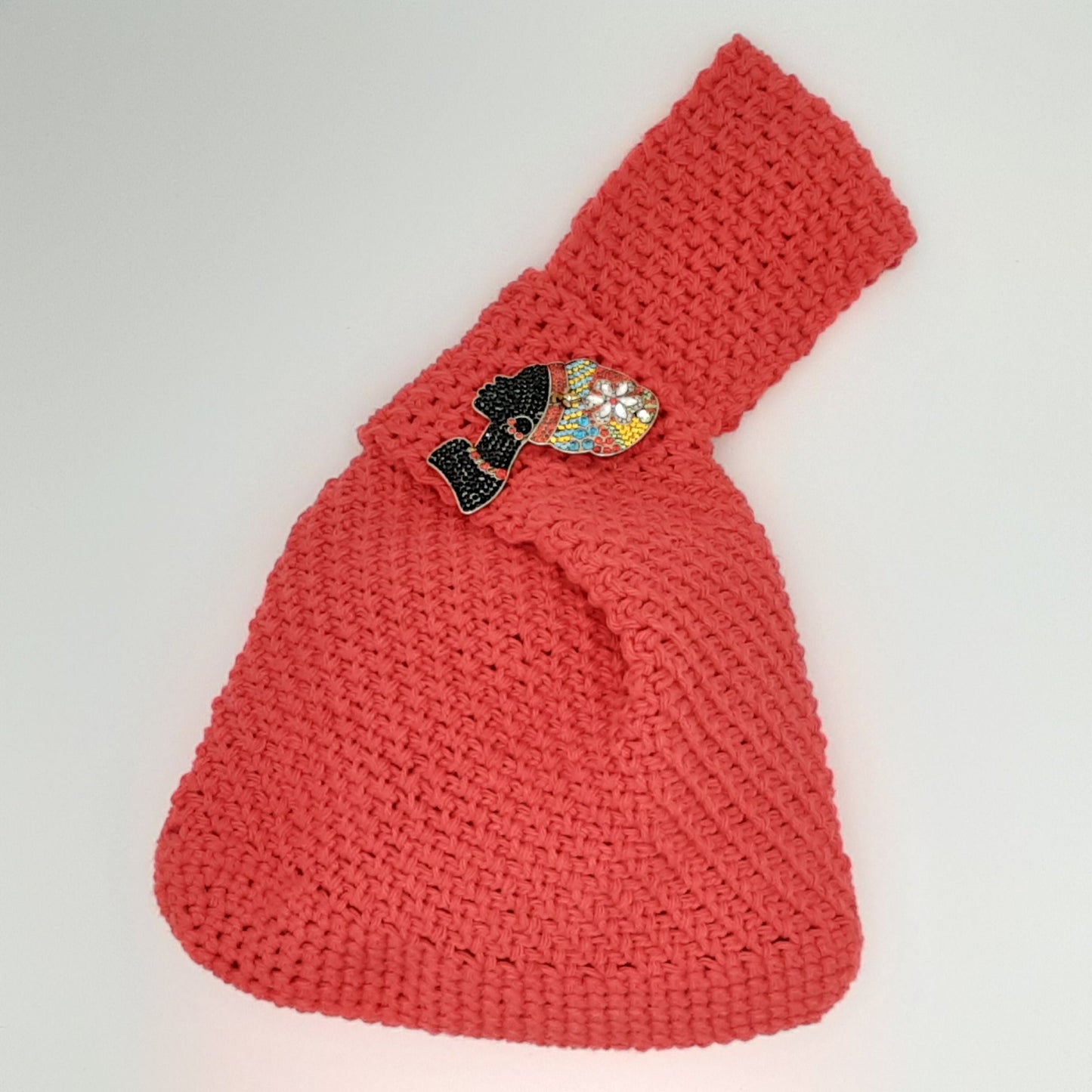 Red African Queen Knot Bag