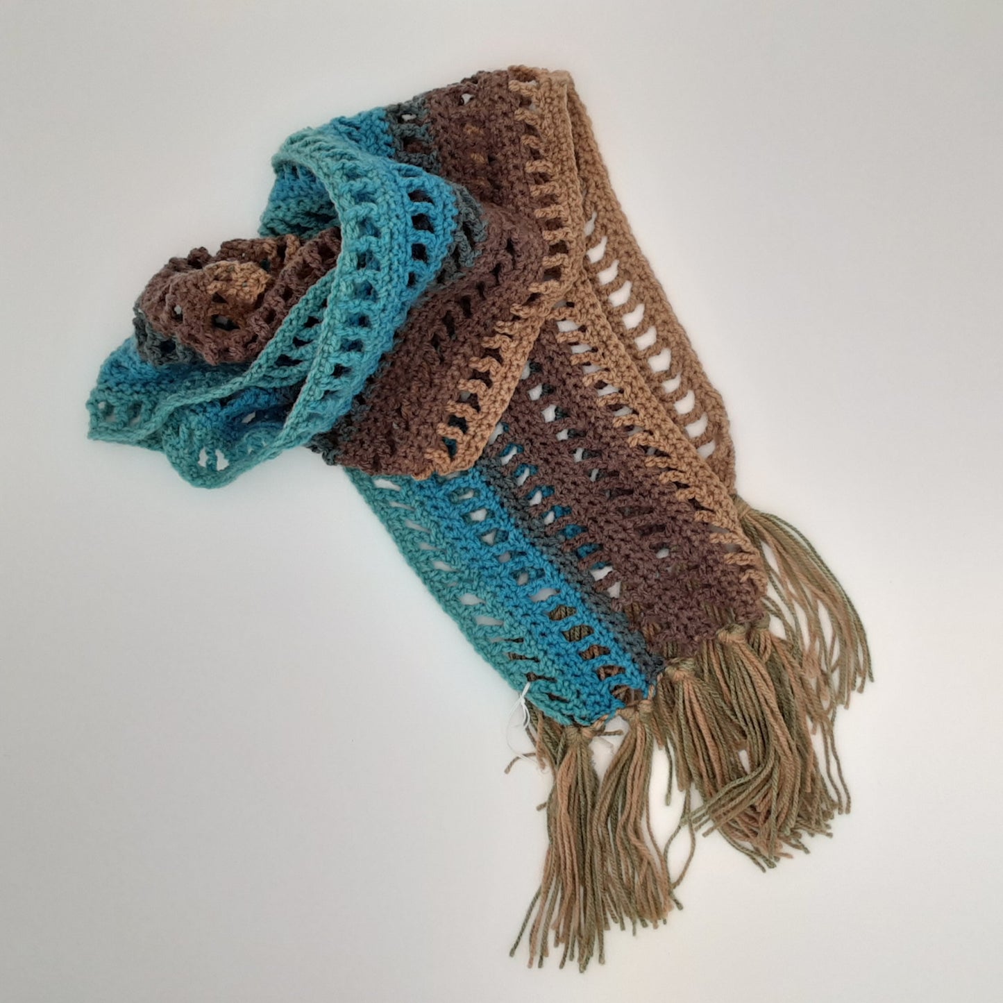 Tasseled Window Pane Scarf