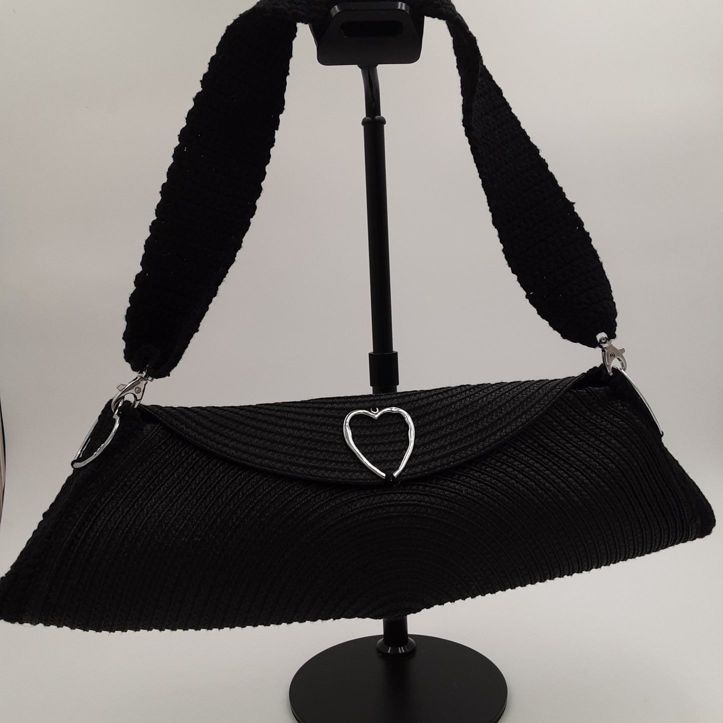 Silver Hearts Shoulder Bag