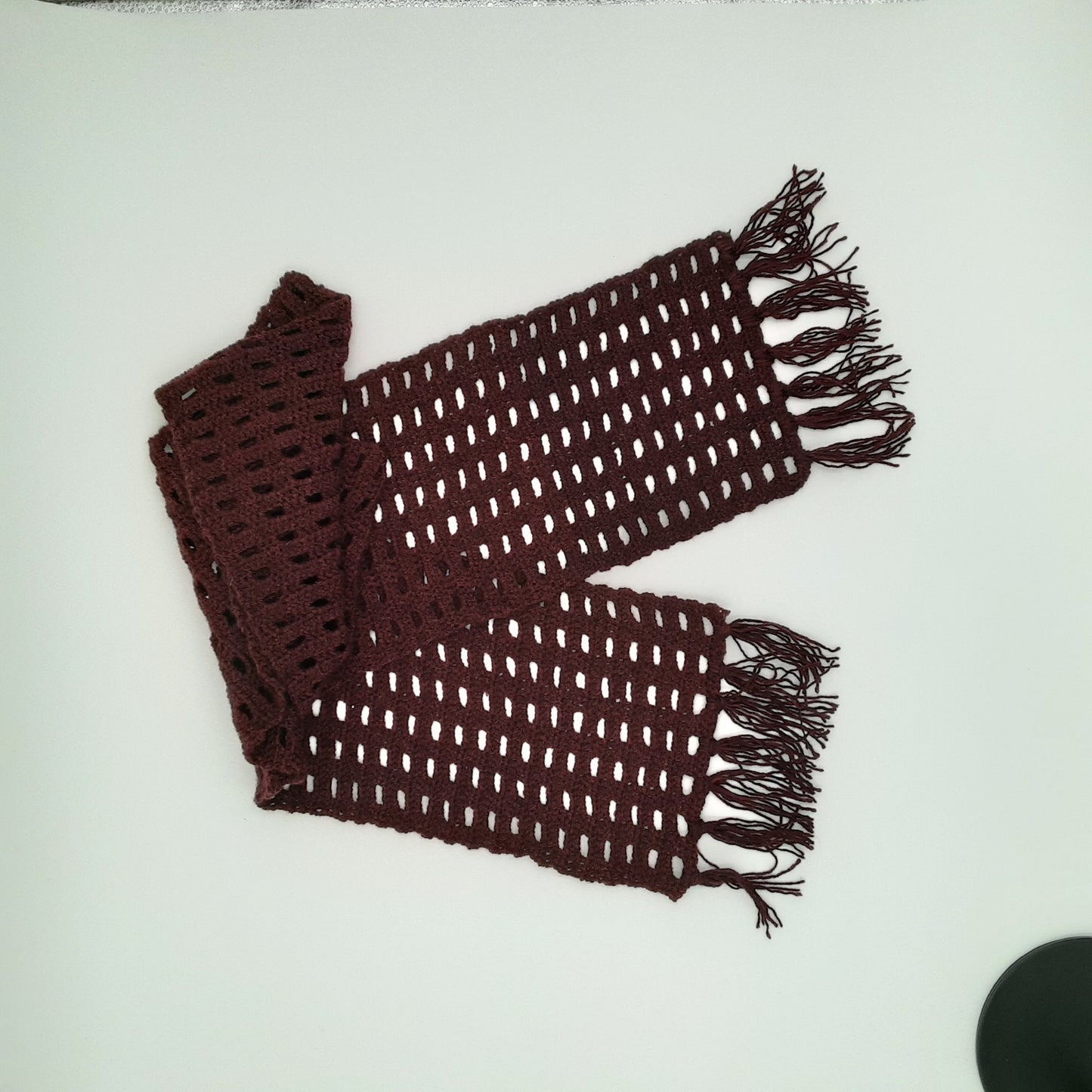 Ox Blood Window Pane Scarf
