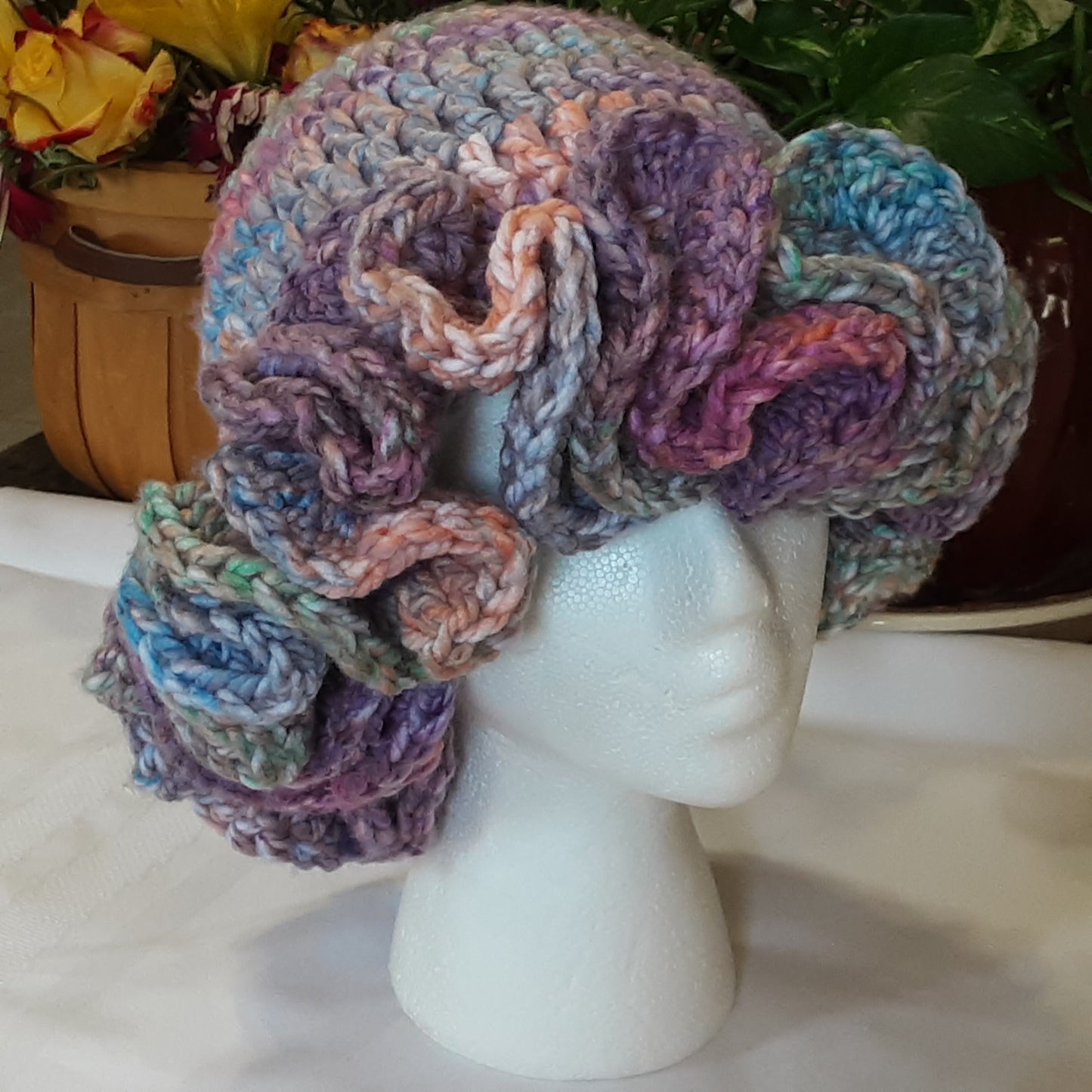 Ruffle Brim Hat - Sunset