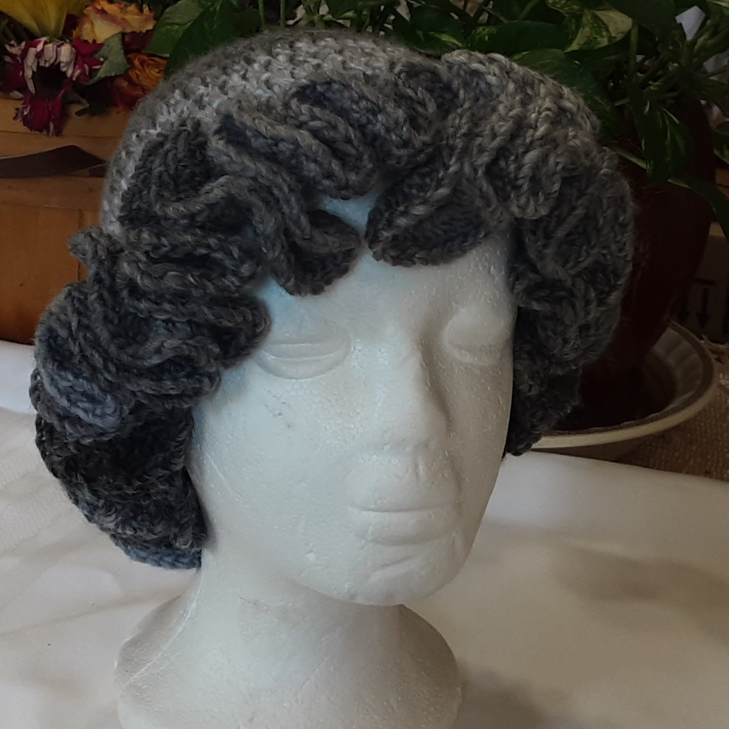 Ruffle Brim Hat - Earl Gray