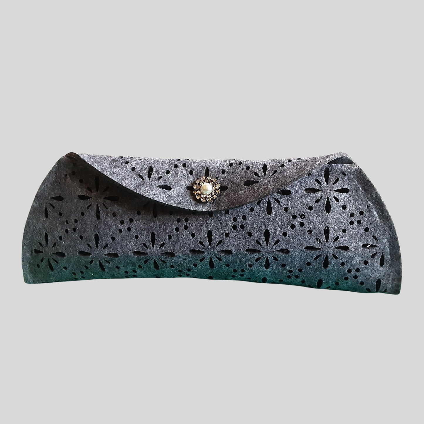 Gray Felt Clutch