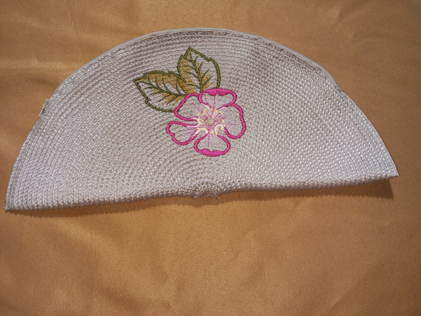 Tan Straw w/ Pink Flower