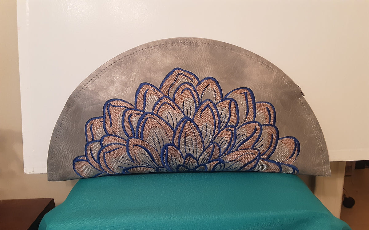 Faux Leather Blooming-On-The-Edge Dahlia Clutch