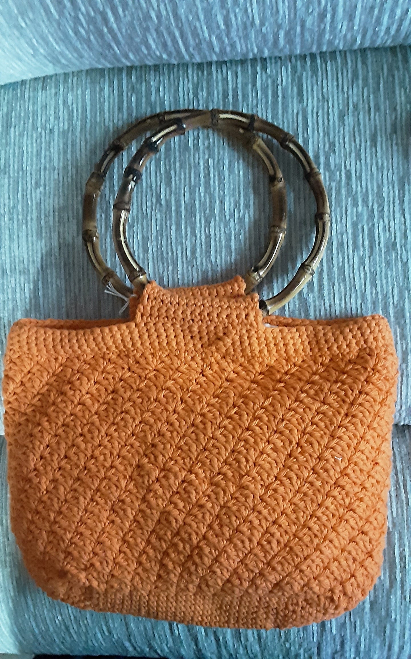 Orange Hand Crocheted Purse