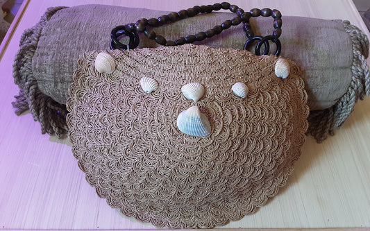 100% Jute and Shells Purse
