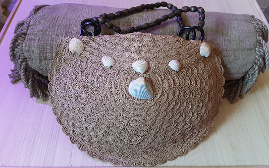 100% Jute and Shells Purse