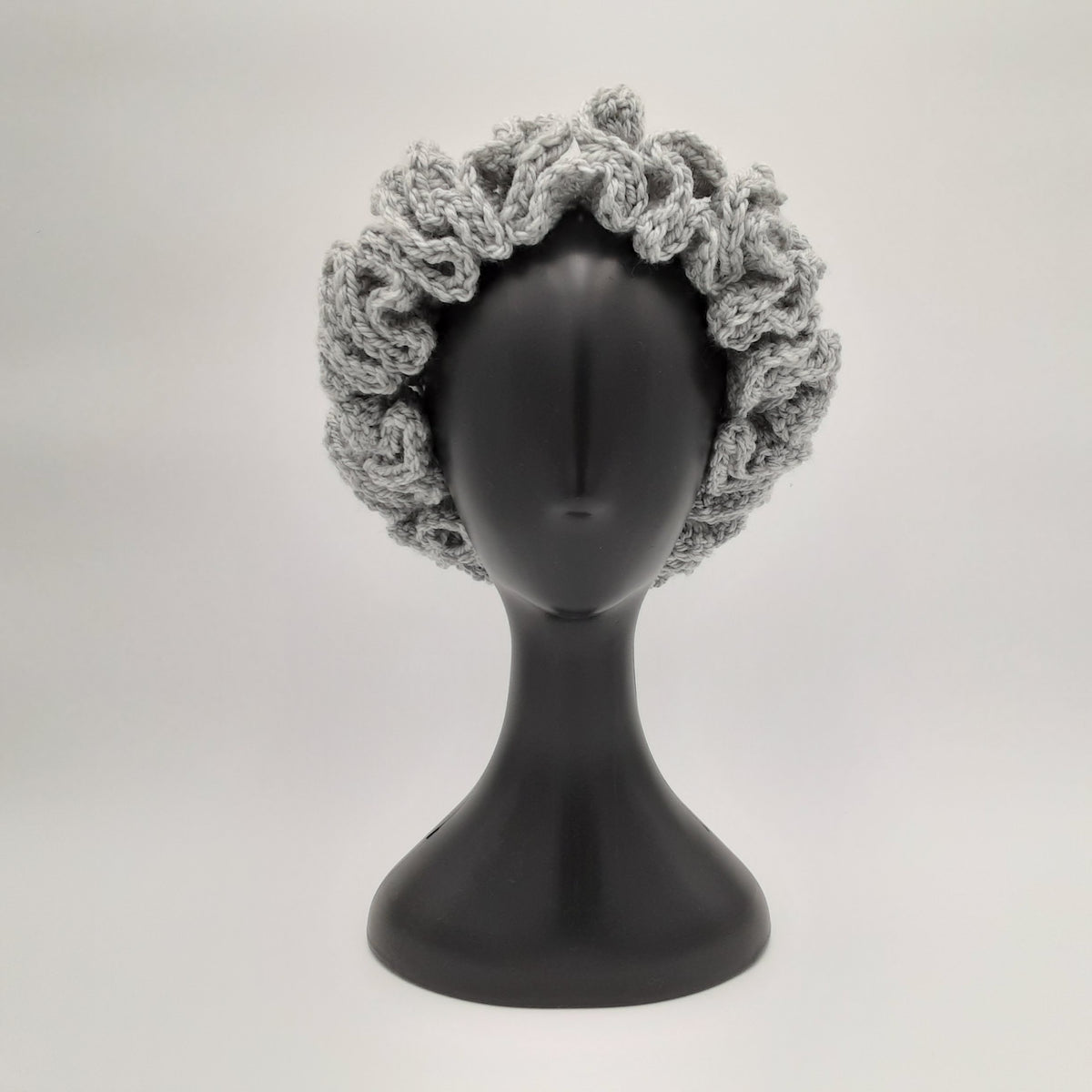 Gray Ruffled Brim Hat