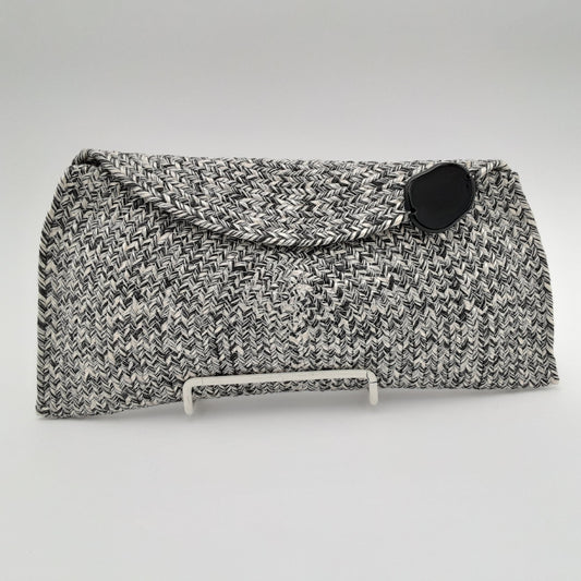 Black and White Tweed Clutch