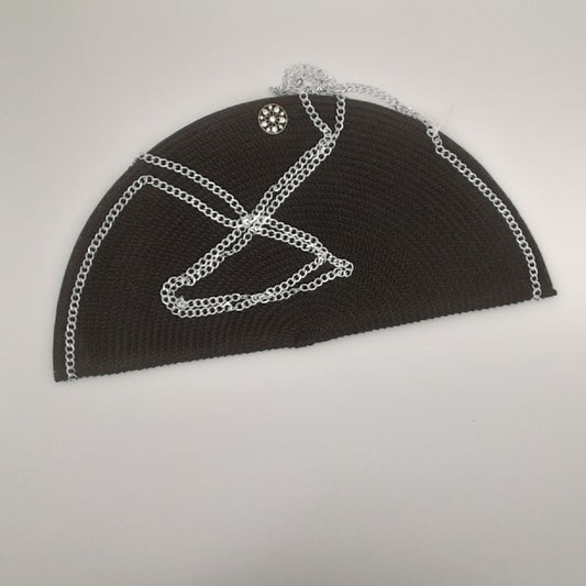 Black & Silver Straw Shoulder Bag