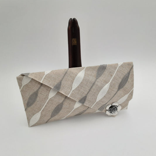 Asymmetric Linen Clutch