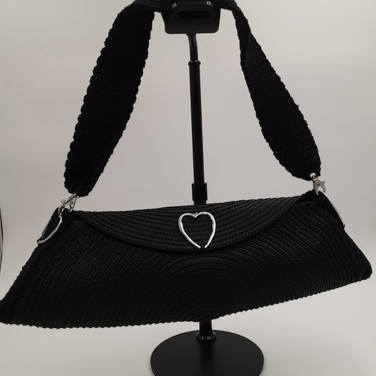 Silver Hearts Shoulder Bag