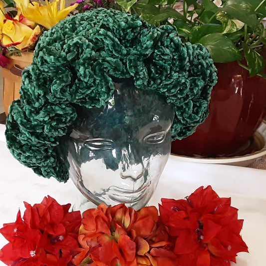 Ruffle Brim Hat - Pine