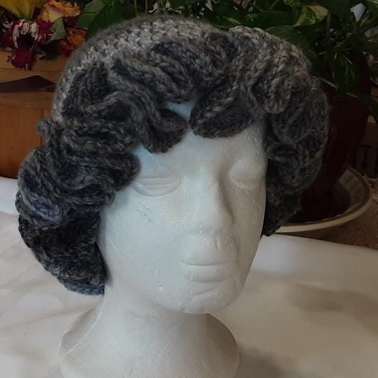 Ruffle Brim Hat - Earl Gray