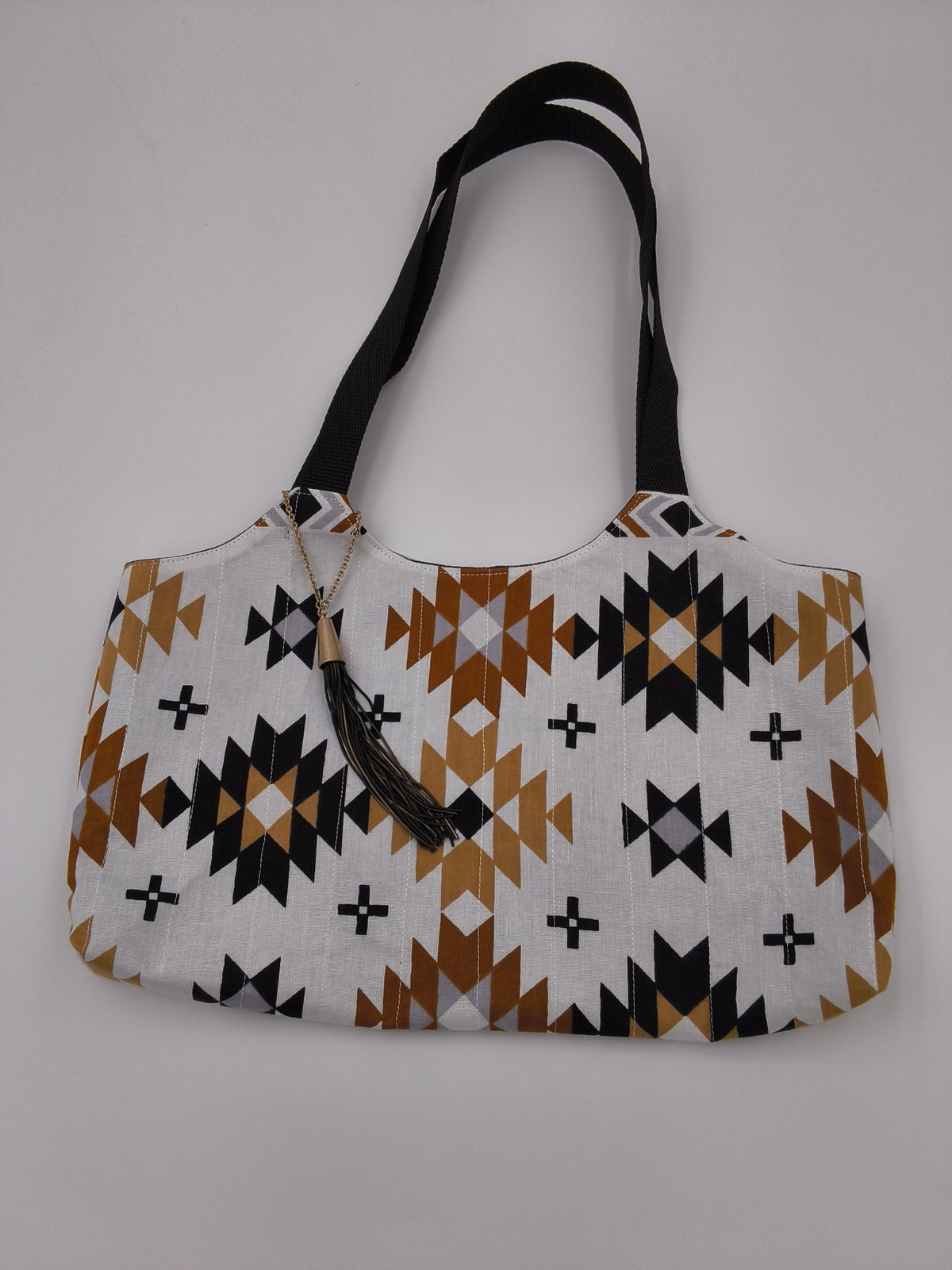 Reversible Quilted Aztec Bandana Tote