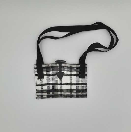 Black-n-White Toggled Shoulder Bag
